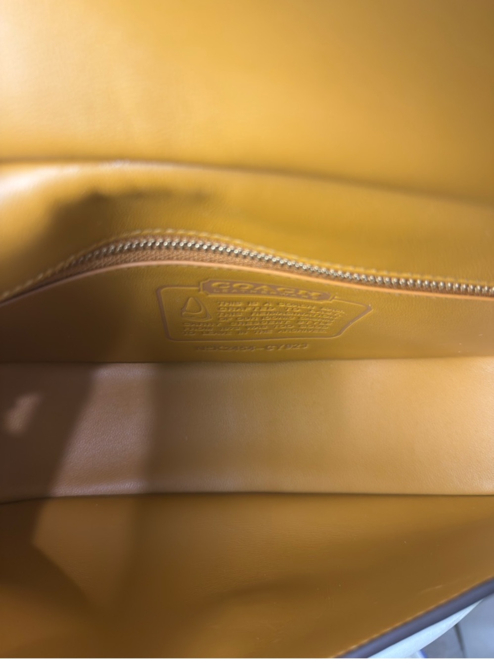 Coach Originals Cashin Carry Crescent Bag Leather Chalk Brass CY923 NWOT - Picture 14 of 14